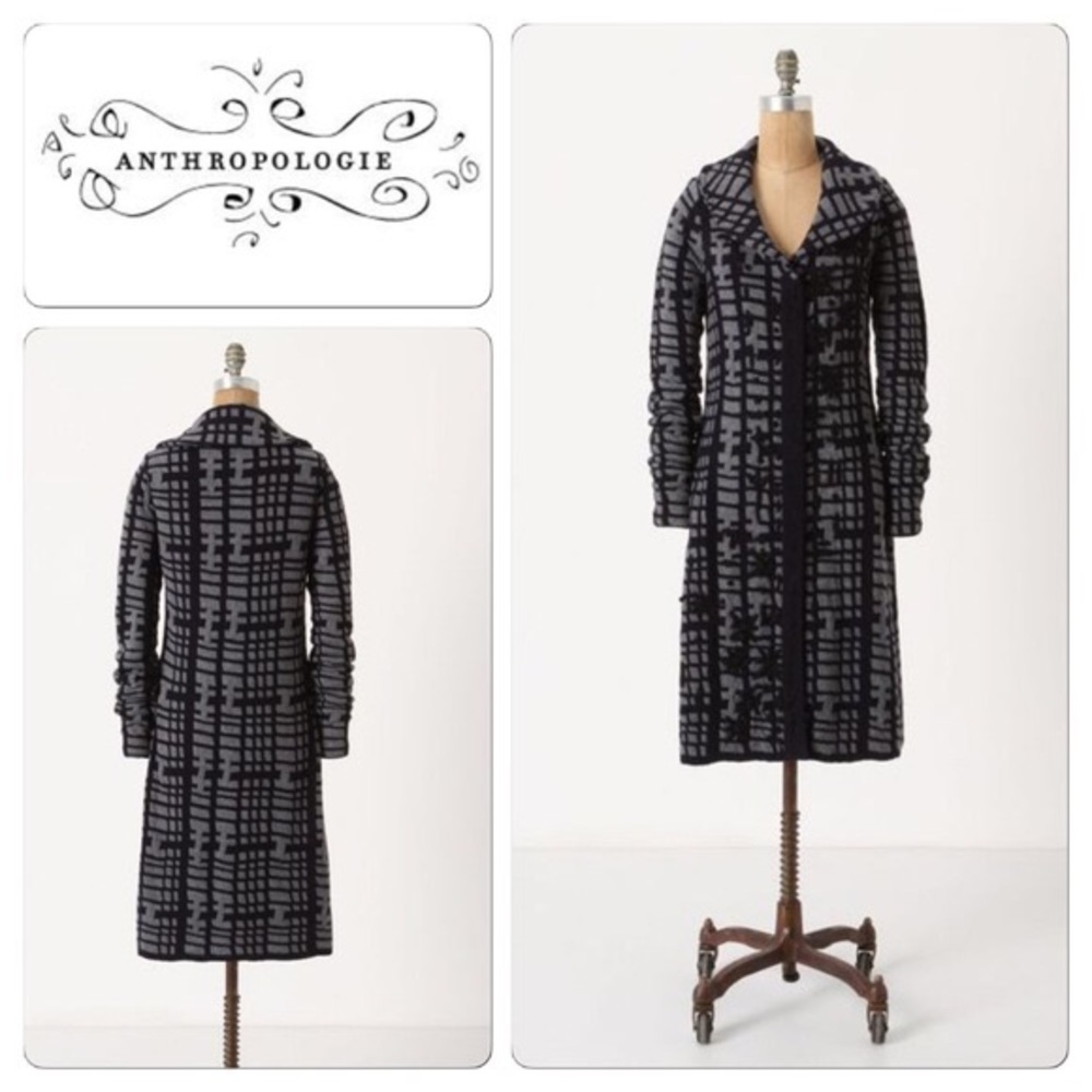 Anthropologie cross cross sweater coat